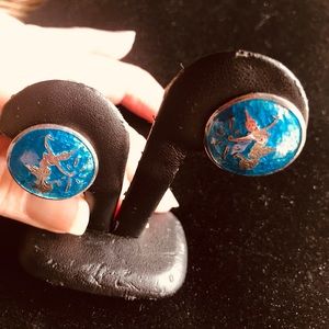 Vintage SIAM SILVER CLIP-ON EARRINGS